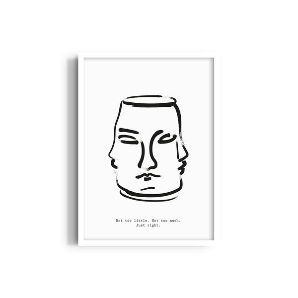 Not too little not too much just right Boho Modern Wall Art