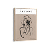 La femme Whispering Wildflowers Boho Modern Wall Art