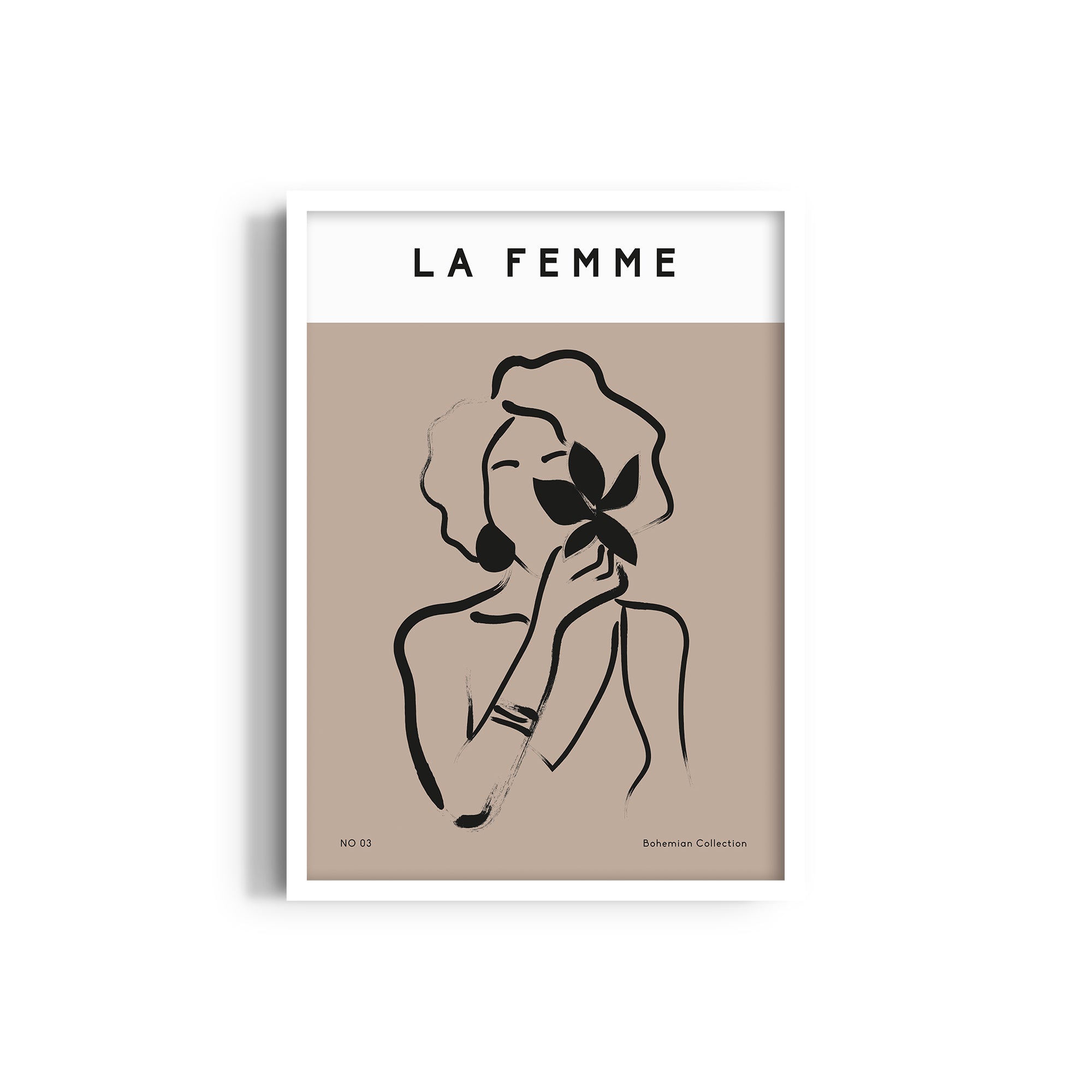 La femme Whispering Wildflowers Boho Modern Wall Art