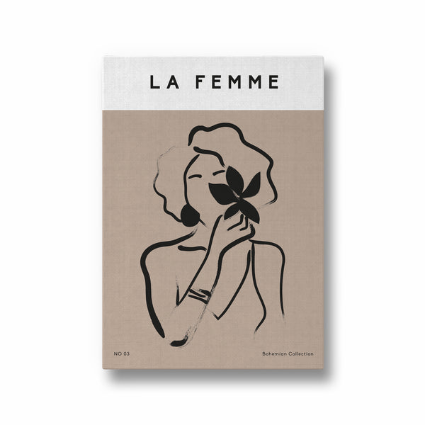 La femme Whispering Wildflowers Boho Modern Wall Art