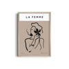 La femme Whispering Wildflowers Boho Modern Wall Art