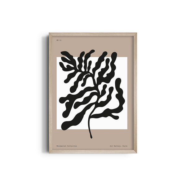 Minimal Leaves Boho Modern Wall Art