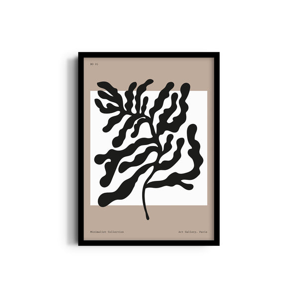 Minimal Leaves Boho Modern Wall Art