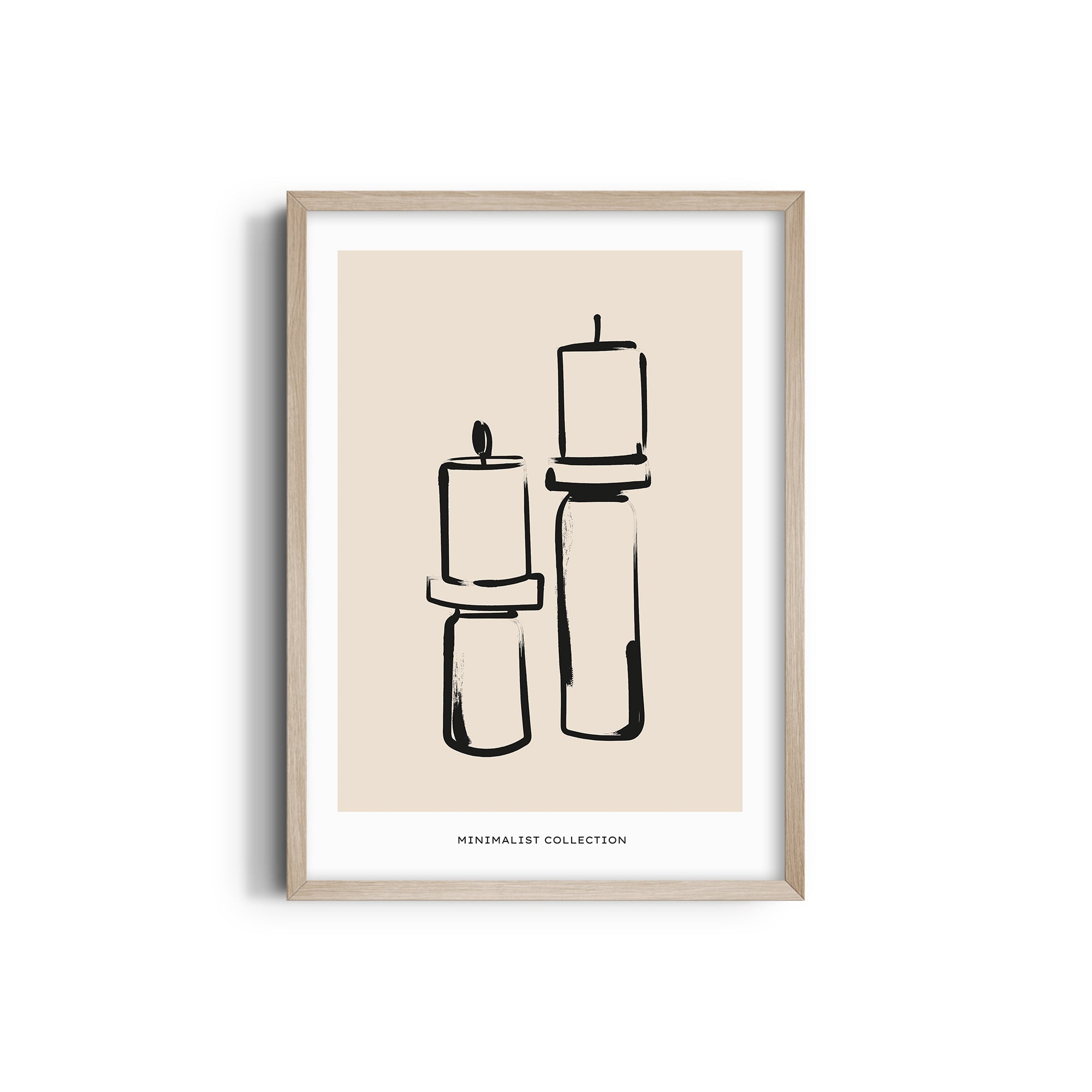 Candle Sticks Boho Modern Wall Art