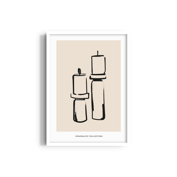 Candle Sticks Boho Modern Wall Art