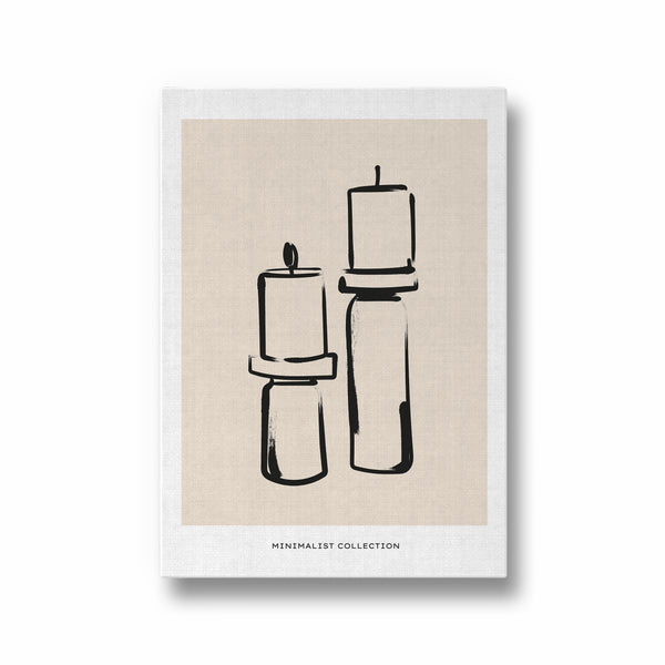 Candle Sticks Boho Modern Wall Art
