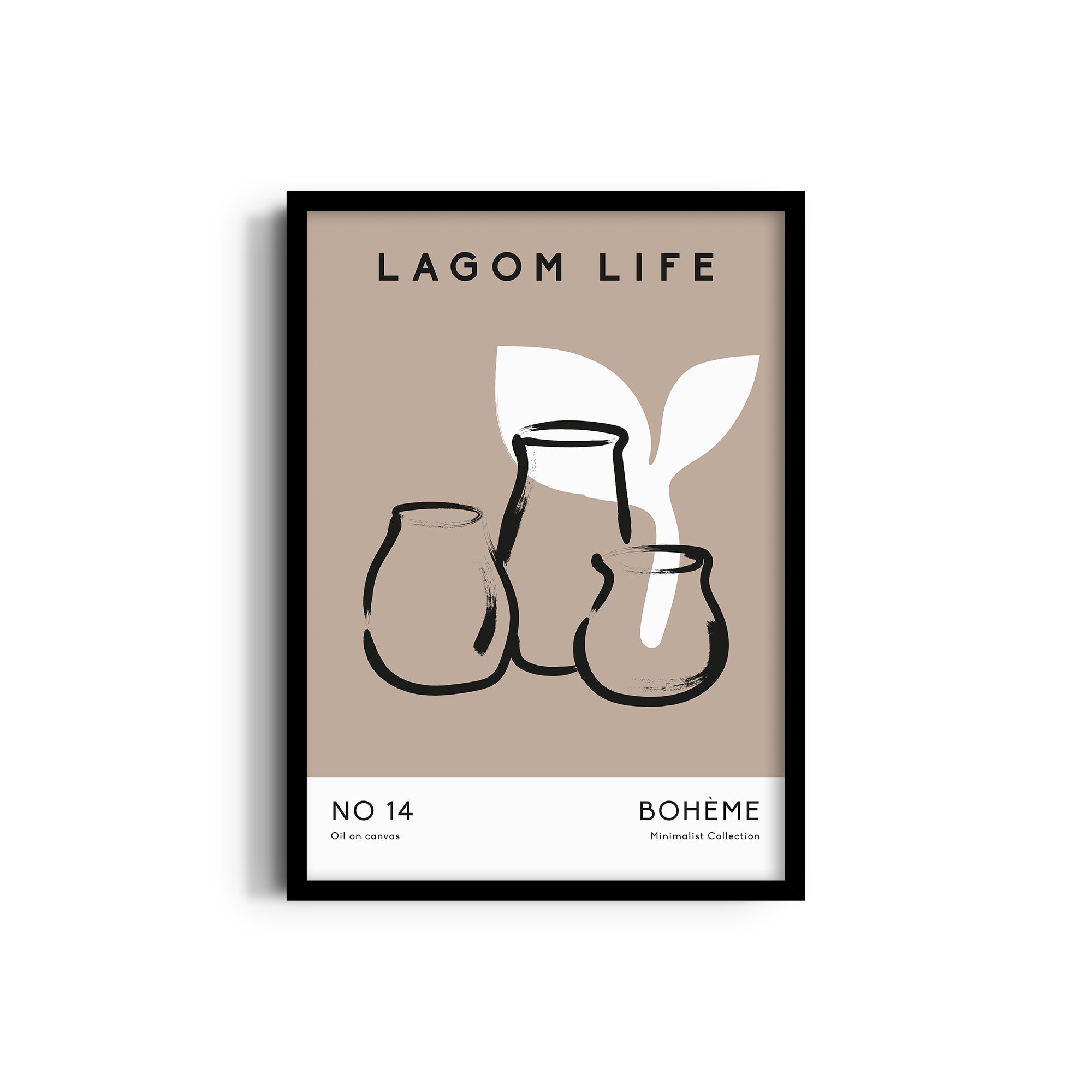 Lagom Life Pots Boho Modern Wall Art