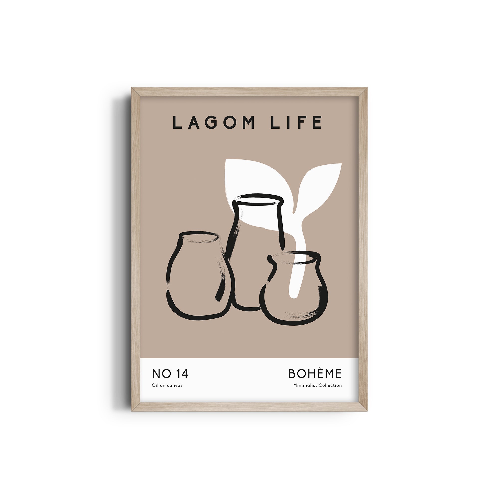 Lagom Life Pots Boho Modern Wall Art