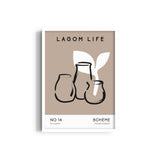 Lagom Life Pots Boho Modern Wall Art
