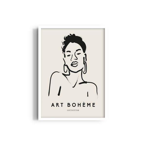 Art Boheme Lady Boho Modern Wall Art