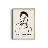 Art Boheme Lady Boho Modern Wall Art