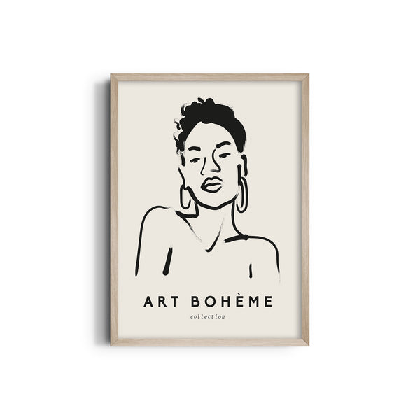 Art Boheme Lady Boho Modern Wall Art