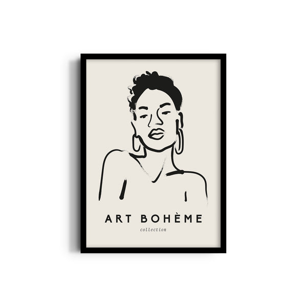 Art Boheme Lady Boho Modern Wall Art