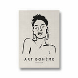 Art Boheme Lady Boho Modern Wall Art