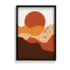 The Red Sun - Minimal Landscape Modern Wall Art