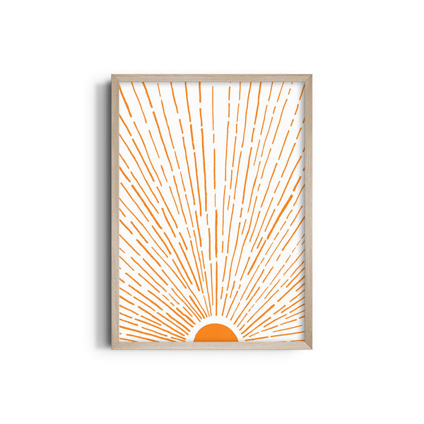 Let the Sunshine in Vertical Orange Wall Art