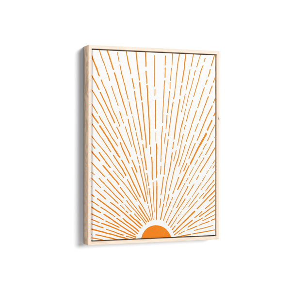 Let the Sunshine in Vertical Orange Wall Art