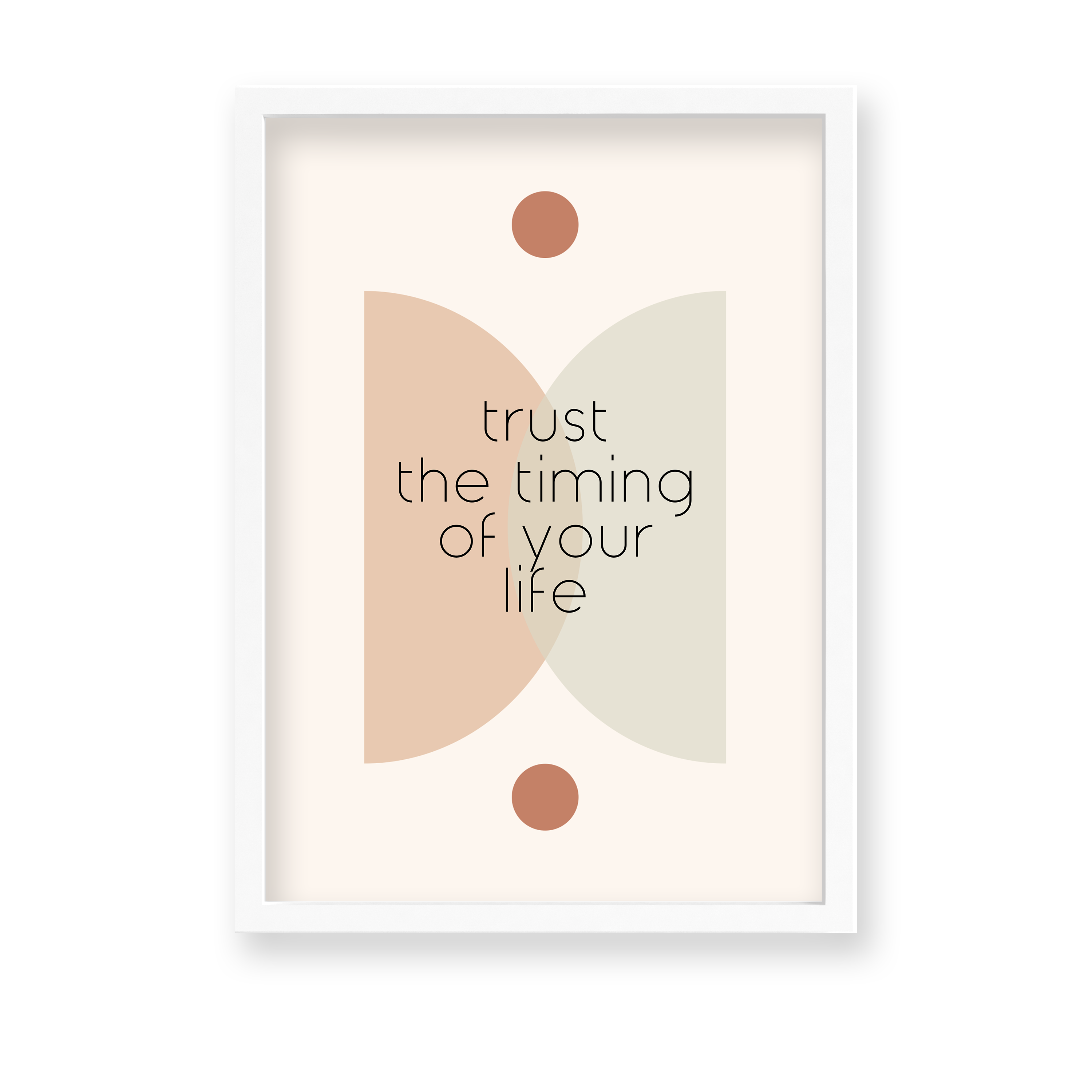 Trust the timing of your life Quote Wall Art - The Mortal Soul