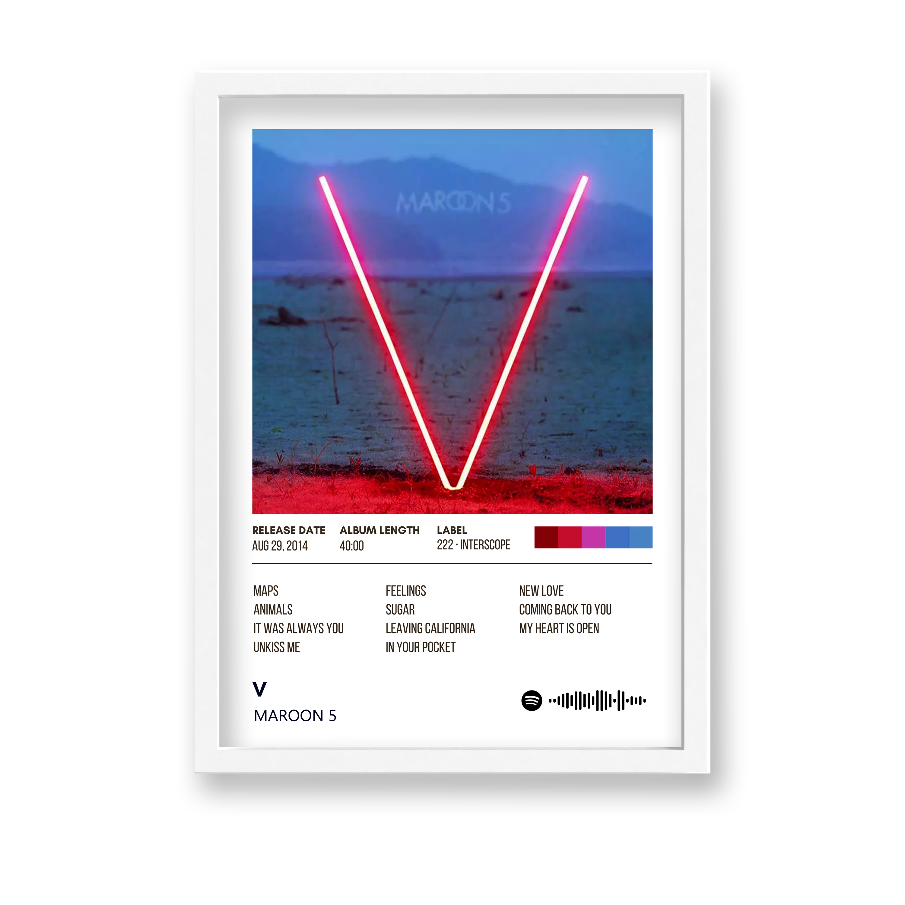 V Maroon 5 Album Poster