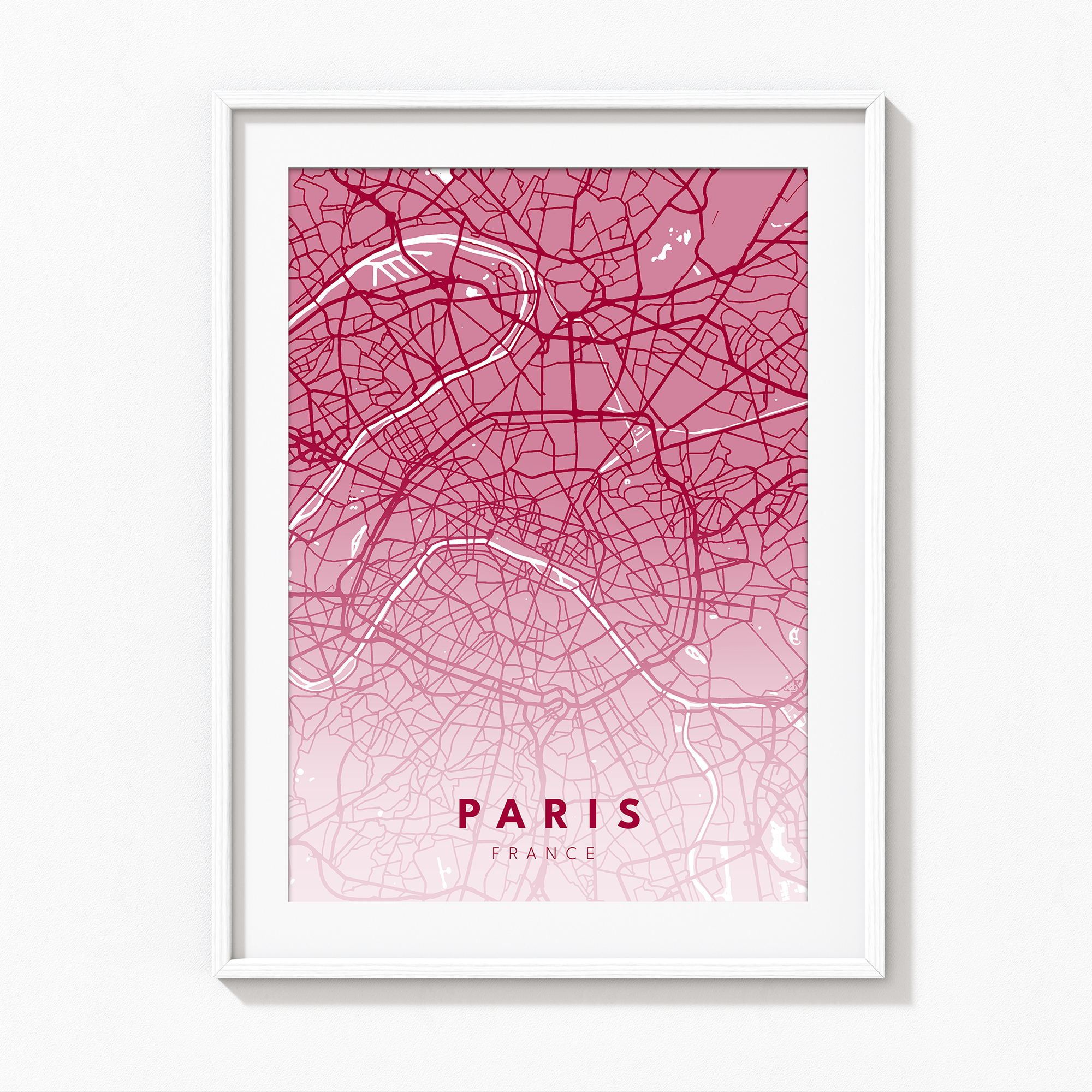 Paris City Street Map Art - The Mortal Soul