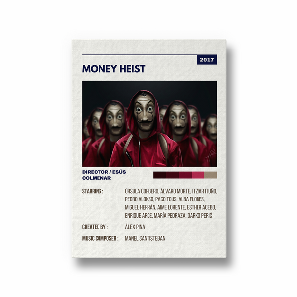 Money Heist Retro Wall Art - The Mortal Soul