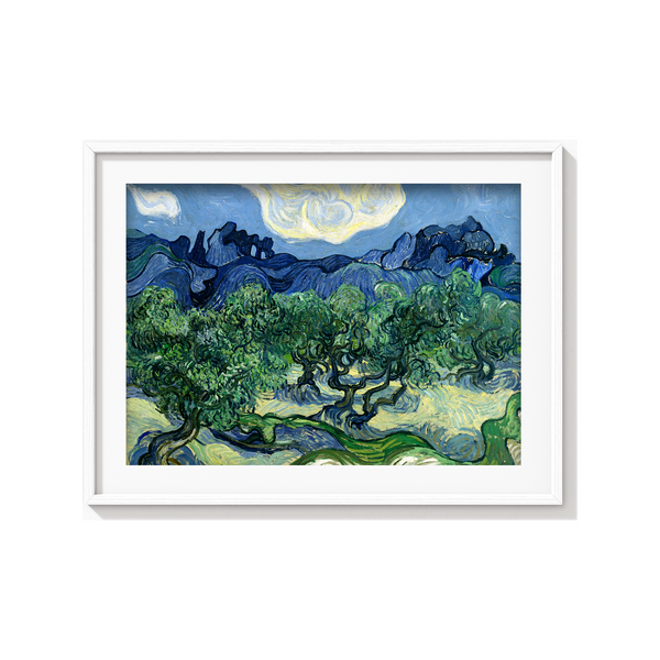 Vincent van Gogh's Olive Trees with the Alpilles in the Background (1889)Wall Art