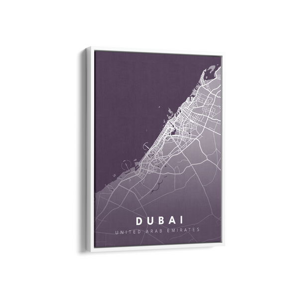 Dubai City Street Map Art - The Mortal Soul