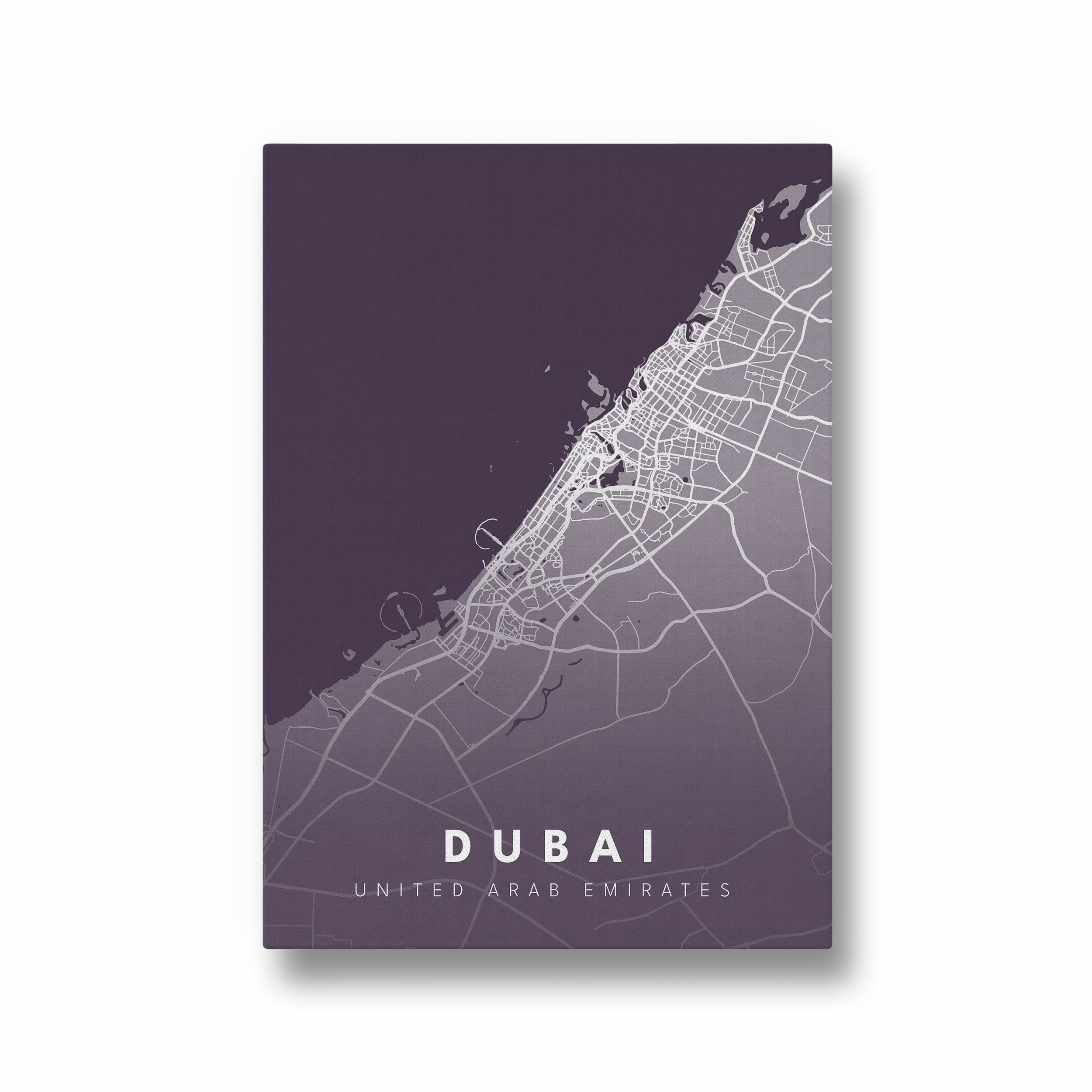 Dubai City Street Map Art - The Mortal Soul