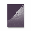 Dubai City Street Map Art - The Mortal Soul