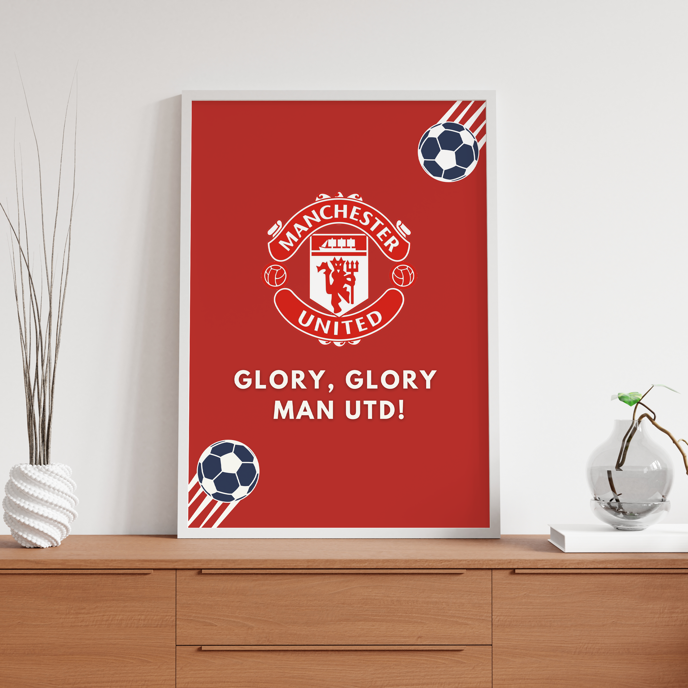 Glory Glory Man Utd Wall Art - The Mortal Soul