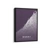 Dubai City Street Map Art - The Mortal Soul