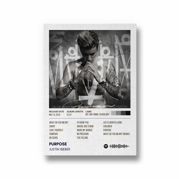 Purpose Justin Bieber Album Poster