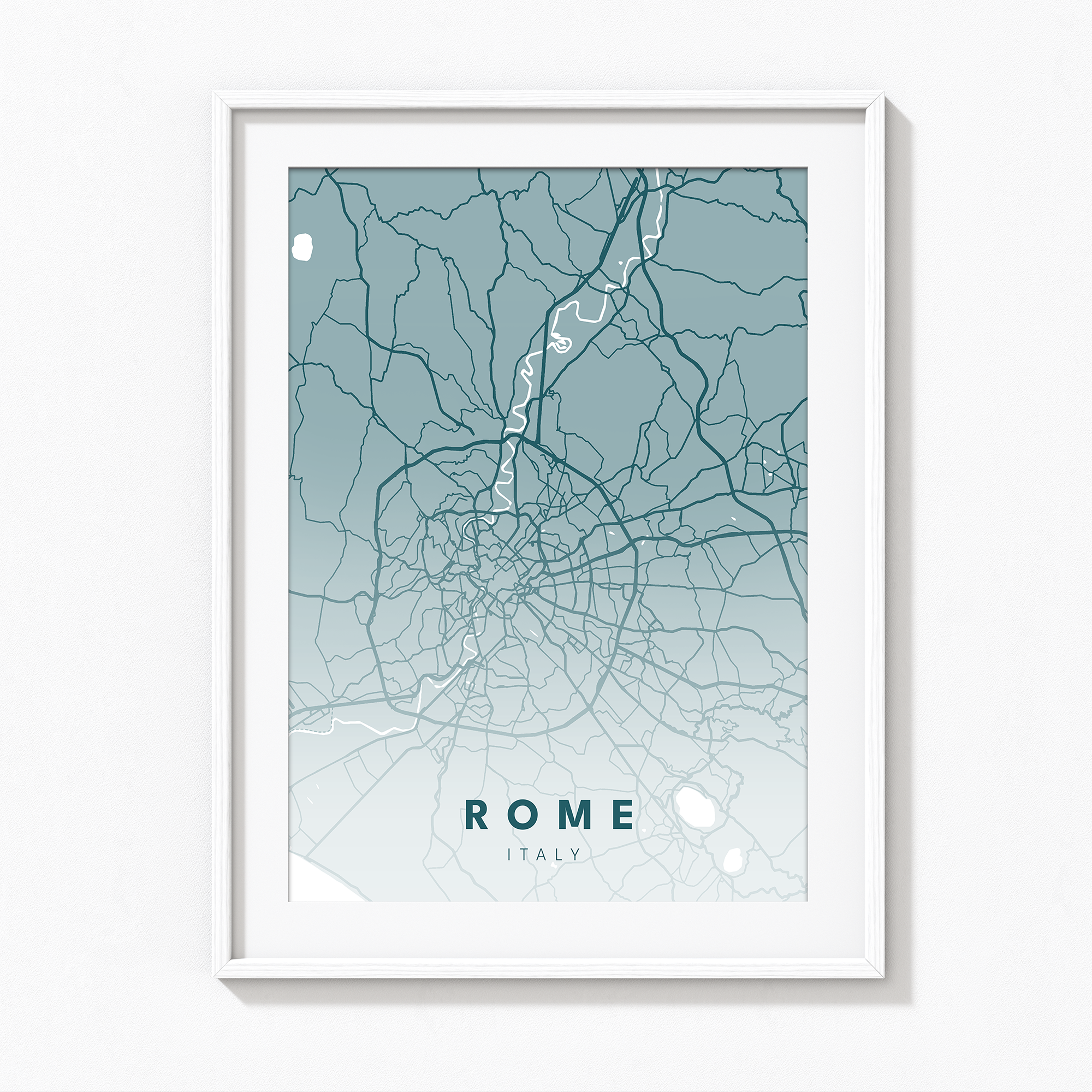 Rome City Street Map Art - The Mortal Soul