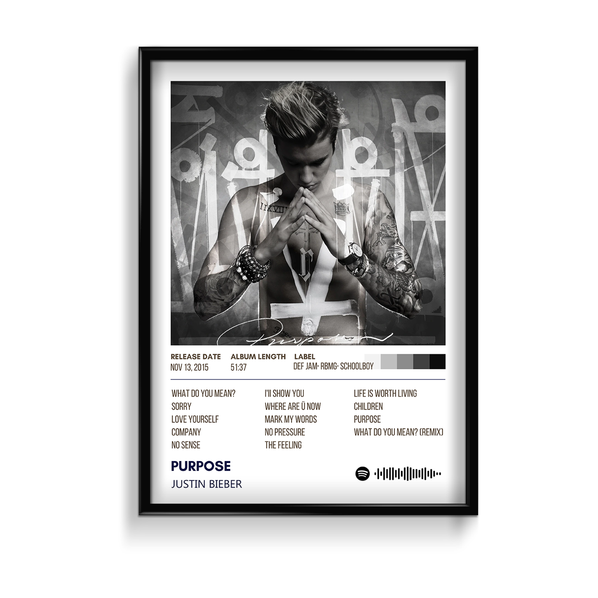 Purpose Justin Bieber Album Poster