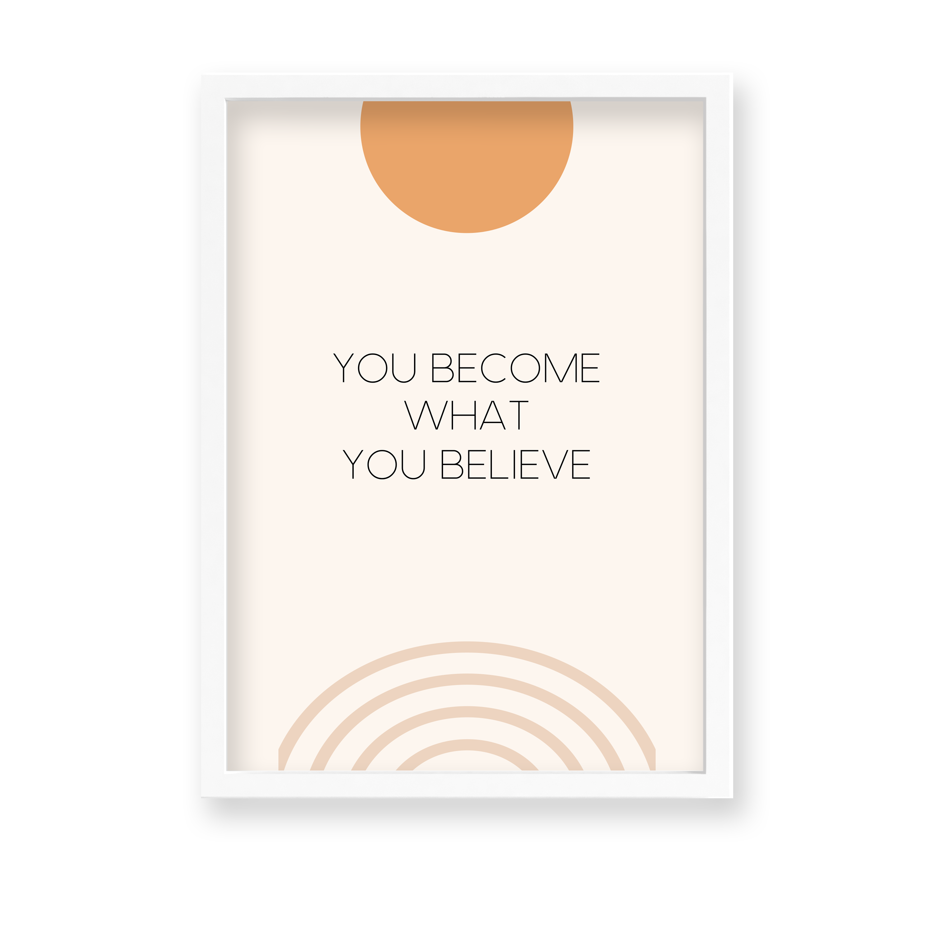 You become what you believe Quote Wall Art - The Mortal Soul