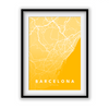 Barcelona City Street Map Art - The Mortal Soul