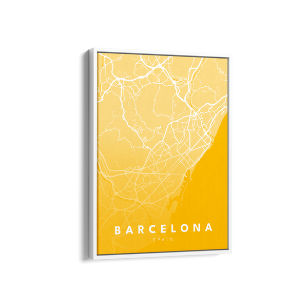 Barcelona City Street Map Art - The Mortal Soul