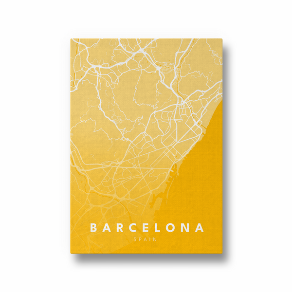 Barcelona City Street Map Art - The Mortal Soul