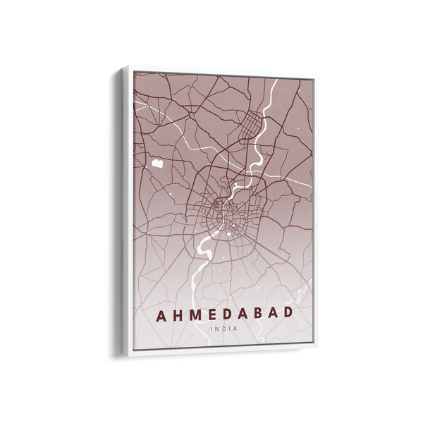 Ahmedabad City Street Map Art - The Mortal Soul