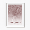 Ahmedabad City Street Map Art - The Mortal Soul
