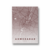 Ahmedabad City Street Map Art - The Mortal Soul