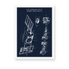 Communication Satellite Blueprint Premium Wall Art - The Mortal Soul