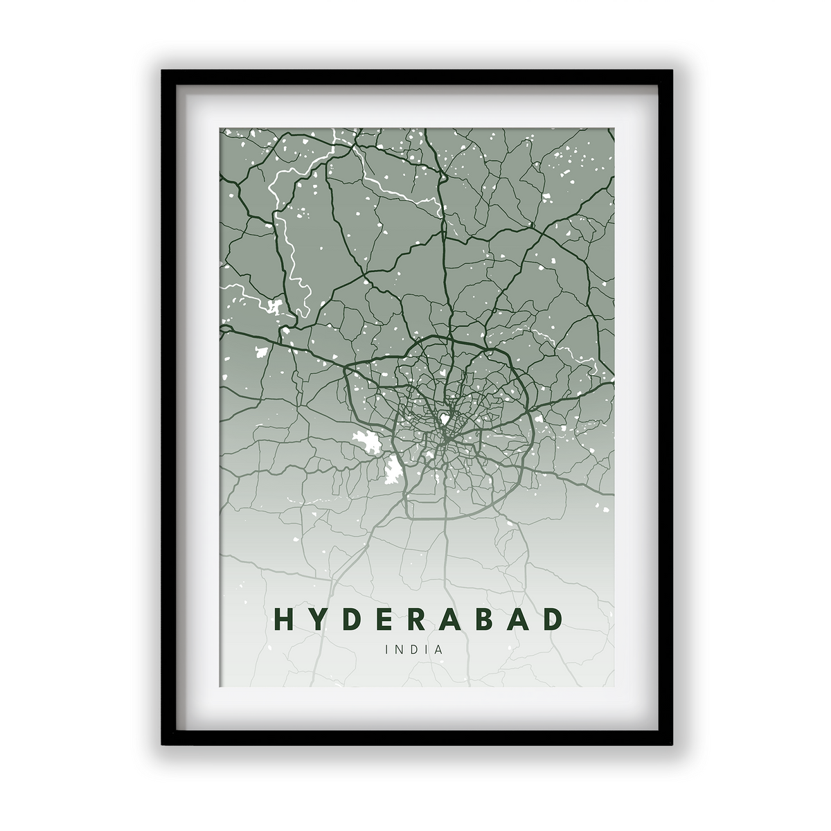 Hyderabad City Street Map Art – The Mortal Soul
