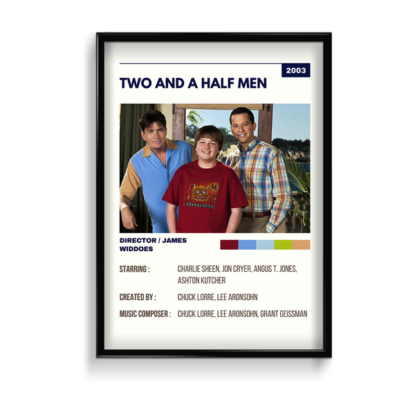 Two and a half men Retro Wall Art - The Mortal Soul
