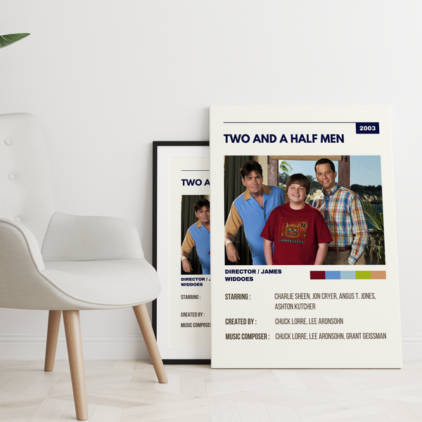 Two and a half men Retro Wall Art - The Mortal Soul