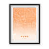 Pune City Street Map Art - The Mortal Soul