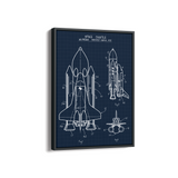 Space Shuttle Blueprint Premium Wall Art - The Mortal Soul