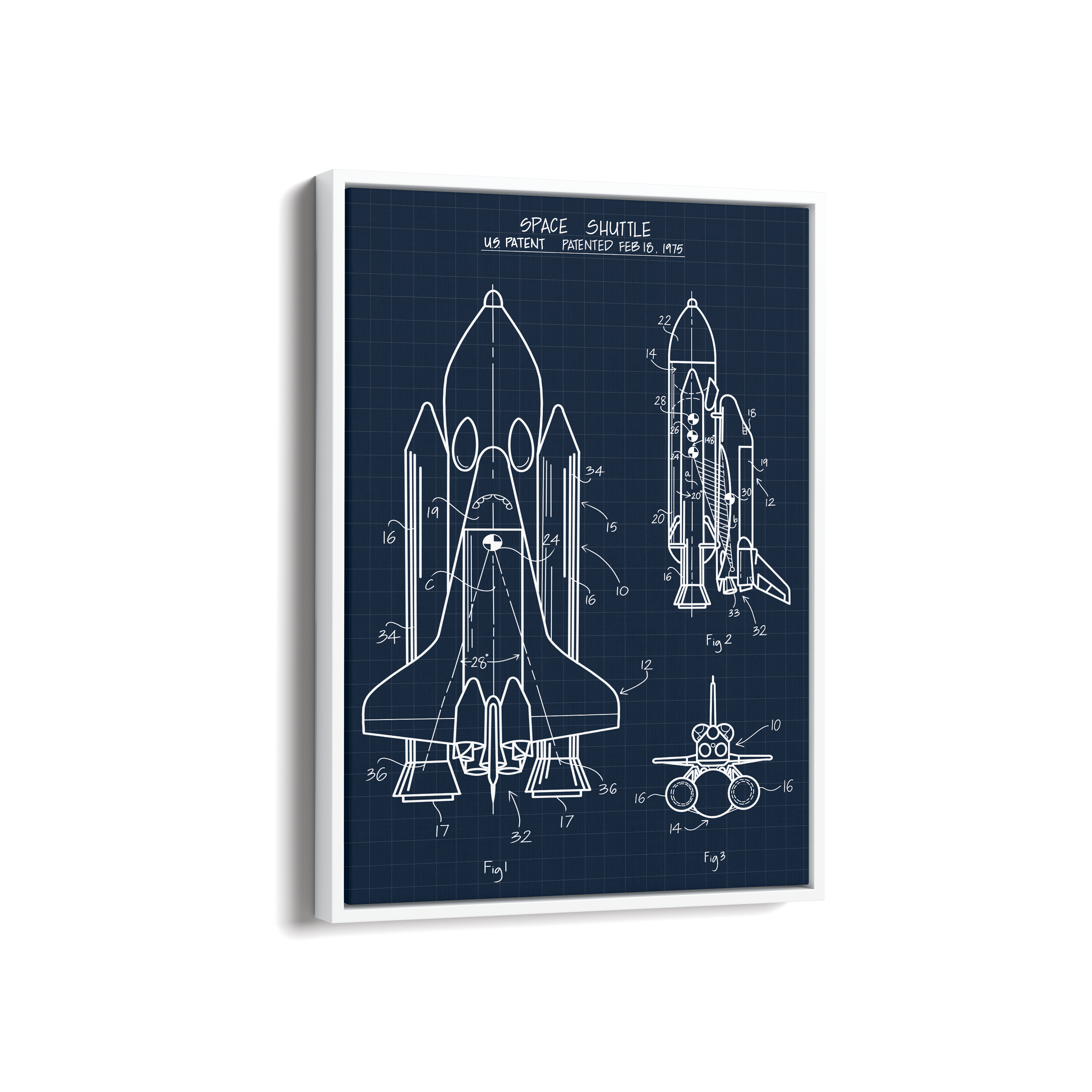 Space Shuttle Blueprint Premium Wall Art - The Mortal Soul