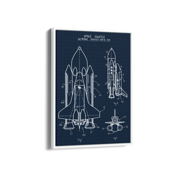 Space Shuttle Blueprint Premium Wall Art - The Mortal Soul