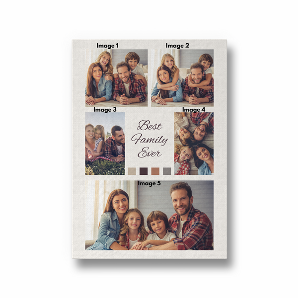 Best Family ever 5 Image Custom Collage Wall Art - The Mortal Soul